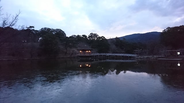 奈良公園・浮御堂の朝