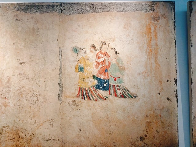 高松塚古墳・公開壁画「西壁女子群像（飛鳥美人）」