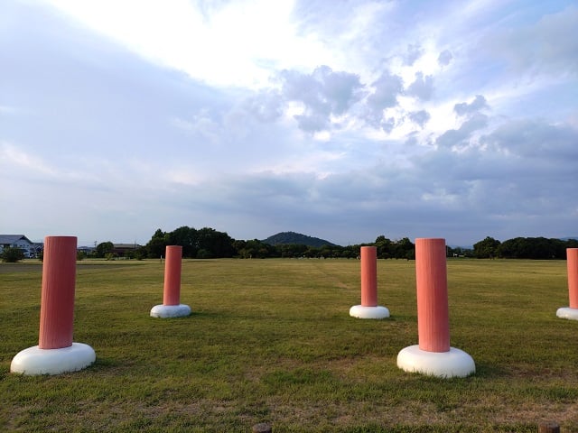 藤原宮跡と耳成山（2025,8,17撮影）