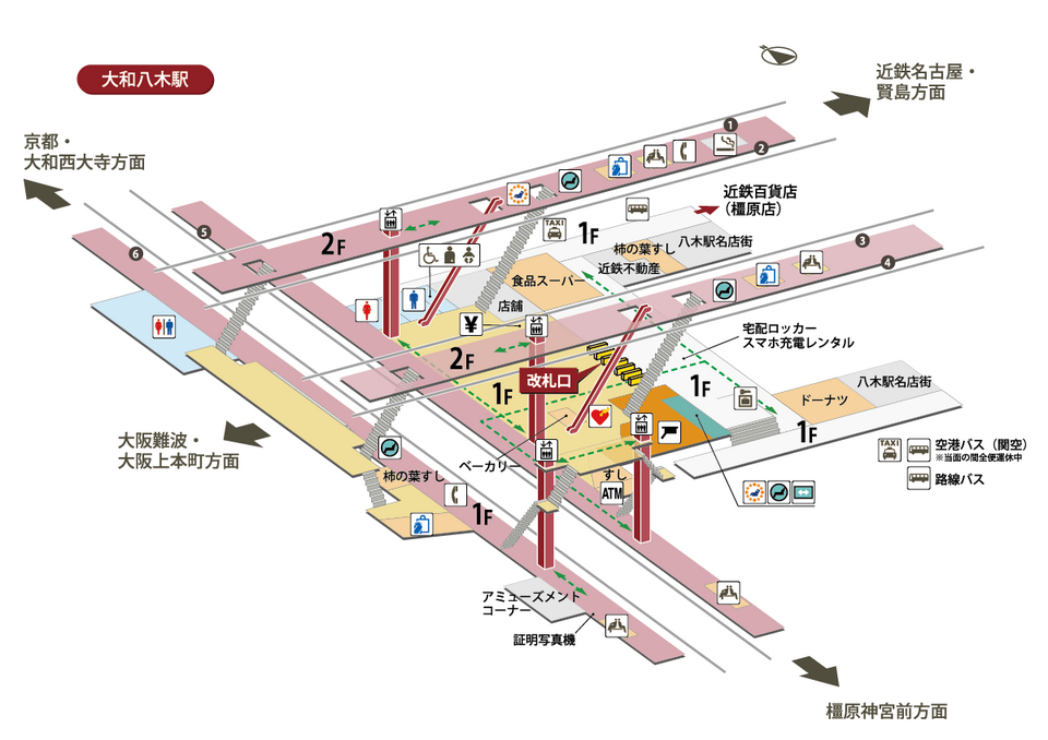 近鉄大和八木駅構内図