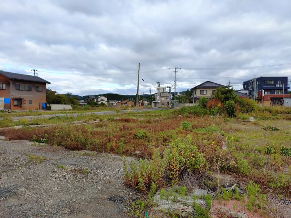 珠洲市内の住宅街の様子