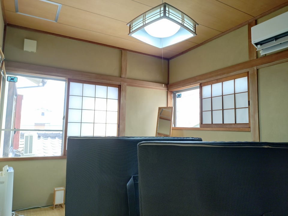 日中の清掃時の様子・和室個室