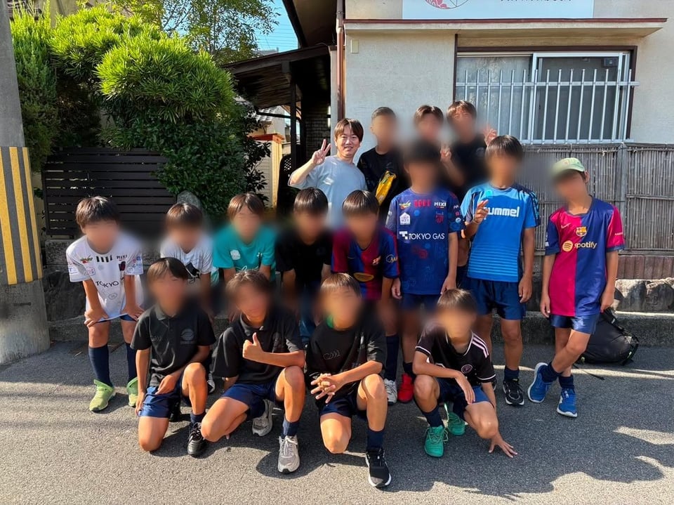 チェックアウト時に撮っていただいた集合写真