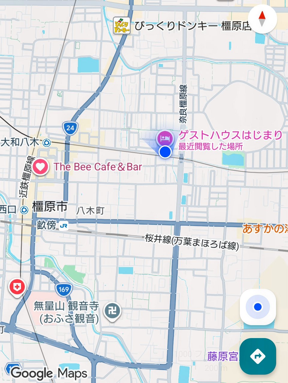 Google maps上にあるゲストハウスはじまり